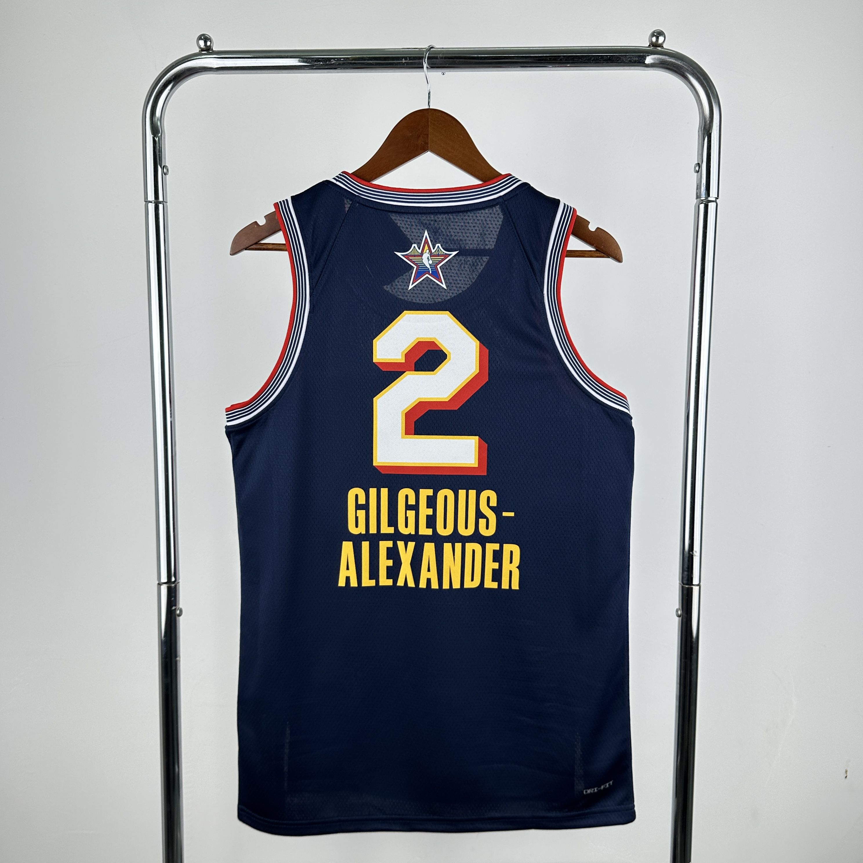 Men 2025 All star #2 Gilgeous-Alexander Drak Blue Jordan Edition NBA Jersey->more jerseys->NBA Jersey